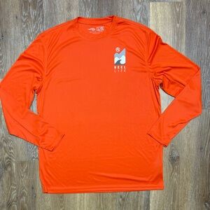 Reel Life Men's Long Sleeve Performance Tee - Orange